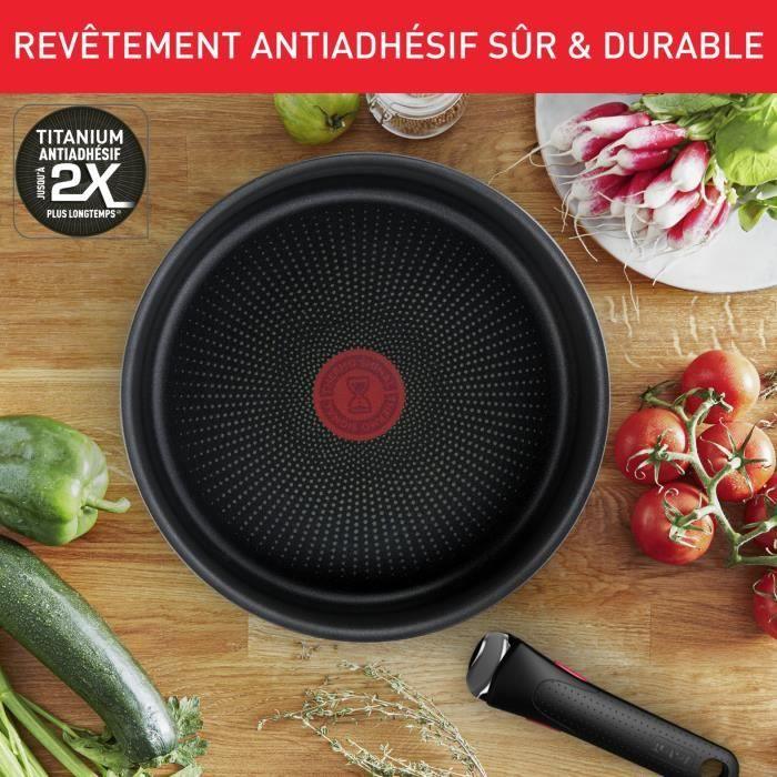 TEFAL INGENIO Daily Chef Batterie de cuisine 10 p, Induction, Revetement antiadhésif, Poeles et casseroles, Fabriqué en France L3989 TEFAL