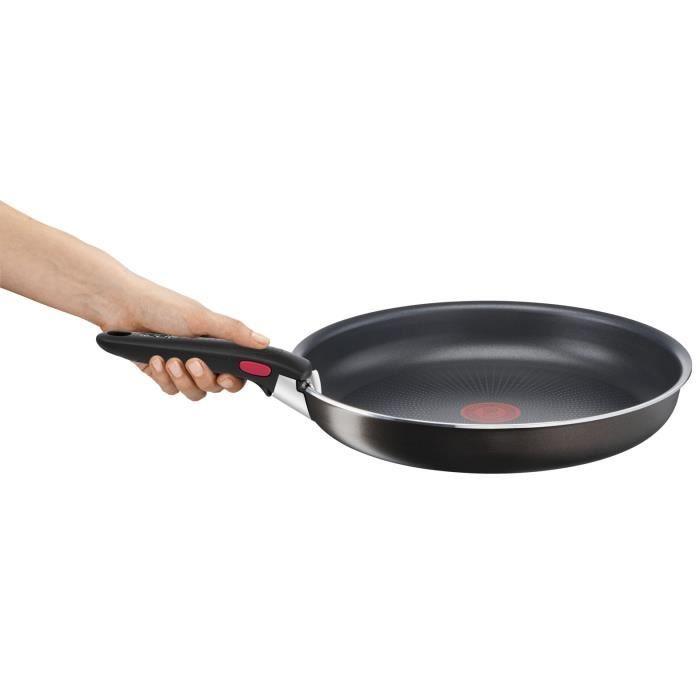 TEFAL INGENIO Poele 24 cm, Non induction, Revetement antiadhésif, Fabriqué en France, Easy Plus L1500402 TEFAL