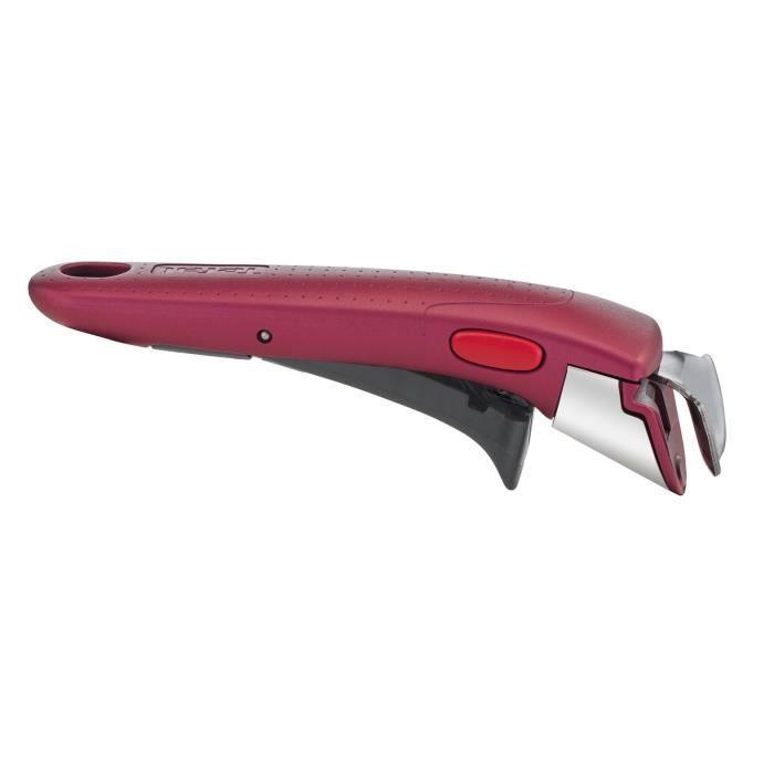 TEFAL INGENIO Poignée amovible Rouge, Empilable, Amovible, Verrouillage sécurité 3 points, Garantie 10 ans, Expertise L9863102 TEFAL