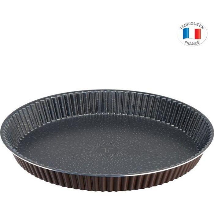 TEFAL Success Moule a tarte 24 cm, Revetement antiadhésif, Fabriqué en France, Tabac J1608202 TEFAL