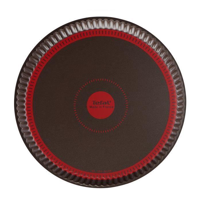 TEFAL Success Moule a tarte 24 cm, Revetement antiadhésif, Fabriqué en France, Tabac J1608202 TEFAL