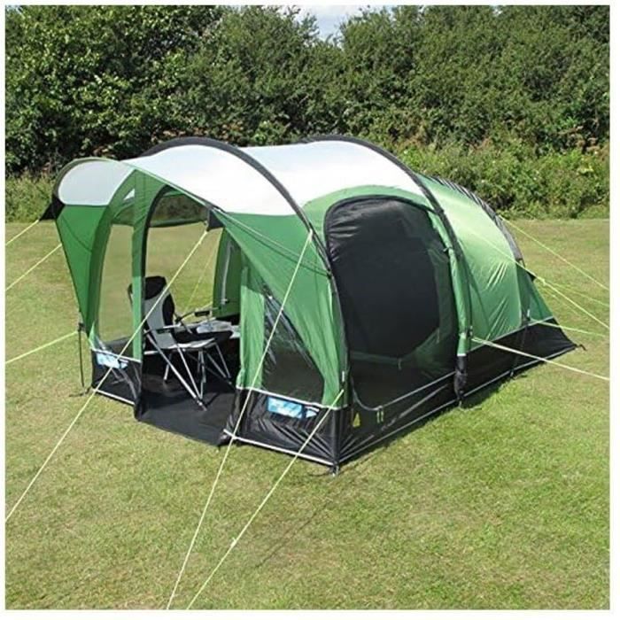 Tente de camping a arceaux - KAMPA - Brean 3 - 3 places - Vert et noir