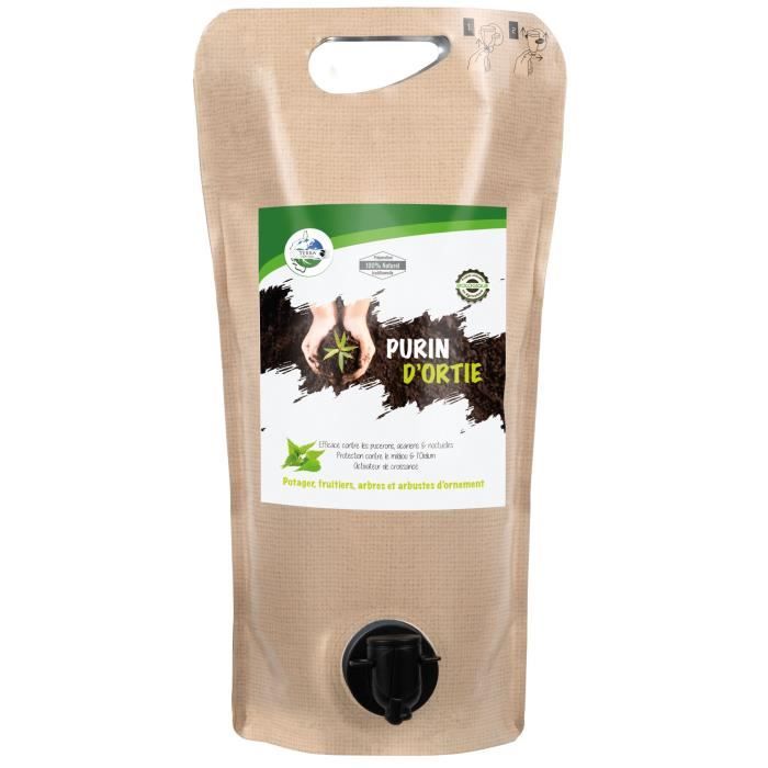 TERRA NOSTRA - Purin d'ortie - Pouch 2L Concentré - Préparation 100% Naturelle - Utilisable en agriculture biologique TERRA NOSTRA