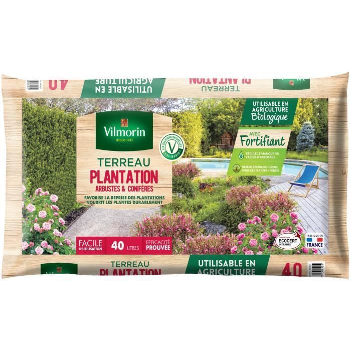 Terreau plantations haies - VILMORIN - 40 L VILMORIN