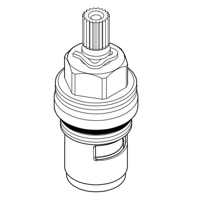 Tete a disque céramique 1/2’’ chromé - GROHE - CARBODUR - Disques d’étanchéité céramique