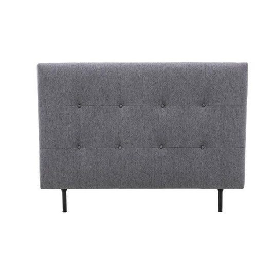 Tete de lit 140 cm ESTIA - Tissu Anthracite - Réglable en hauteur de 105 a 116 cm AUCUNE