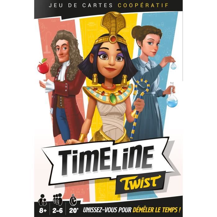 Timeline Twist|Asmodee - Jeu de cartes coopératif - 2 a 6 joueurs - a partir de 8 ans