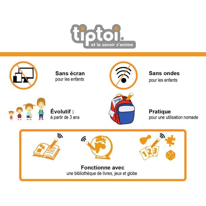 tiptoi - Coffret complet lecteur interactif + Livre J’apprends l’anglais - Ravensburger - Jeu électronique