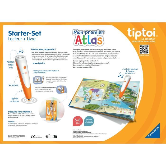 Tiptoi Starter Atlas lecteur et livre 00177 A partir de 5 ans Ravensburger