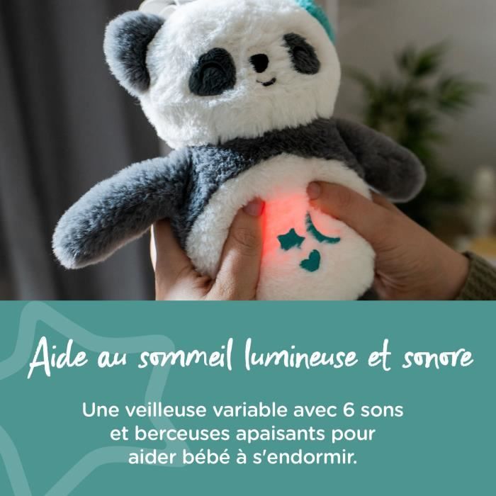 TOMMEE TIPPEE Peluche veilleuse de luxe avec CrySensor 6 sons apaisants USB lavable en machine Pippo le Panda