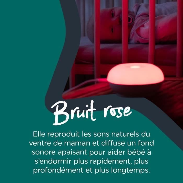 TOMMEE TIPPEE Veilleuse dreammaker avec lumiere rouge bruit rose et capteur intelligent CrySensor