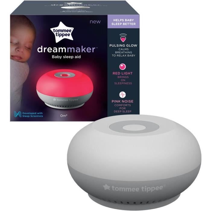 TOMMEE TIPPEE Veilleuse dreammaker avec lumiere rouge bruit rose et capteur intelligent CrySensor