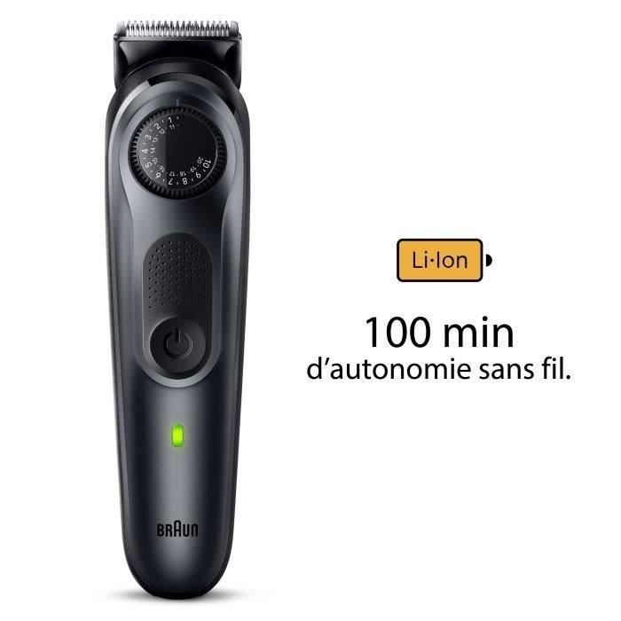 Tondeuse a barbe BRAUN - Series 5 BT5450 - 40 réglages de longueurs - 100 min d’autonomie