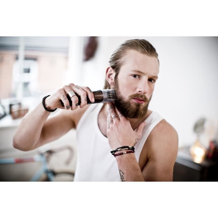 Tondeuse Barbe Beard Kit REMINGTON - Lames Titanium Auto-Affûtées - Sabots Ajustables - Batterie Lithium