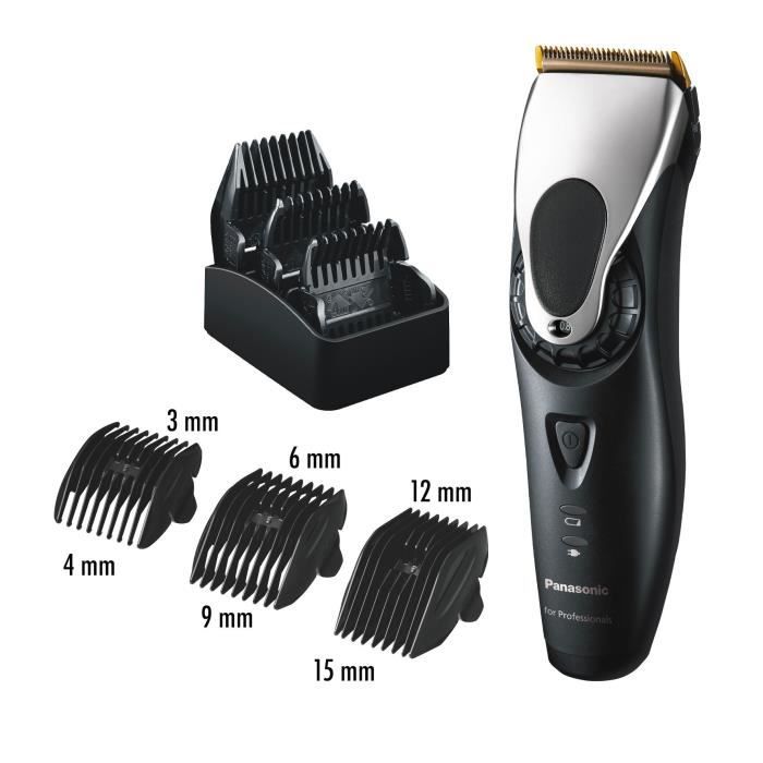 Tondeuse cheveux professionnelle PANASONIC ER-GP65 - sans fil - Tete de coupe X-Taper 2.0 et 3 accessoires