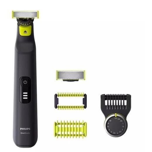 Tondeuse Philips OneBlade Pro 360 visage et corps 1 lame 360 1 sabot 14 hauteurs 1 kit corps QP6541/15