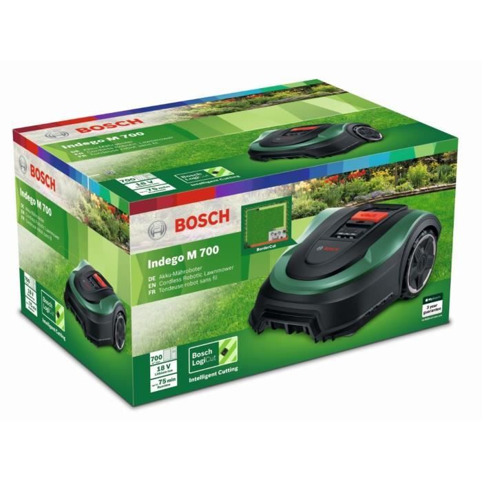 Tondeuse robot BOSCH - Indego M 700 - Sur batterie - Autotractée - 19 cm - Robot tondeuse