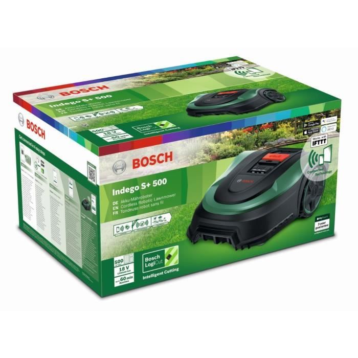 Tondeuse robot BOSCH - Indego S + 500 - Tondeuse Robot - Sur batterie - Éjection Mulching