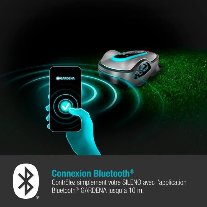 Tondeuse robot connectée Bluetooth GARDENA SILENO life 1250 - 1250 m² - 15103-26