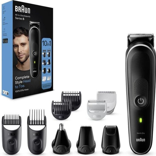 Tondeuse tout-en-un - BRAUN - Series 5 MGK5440 - 10 en 1 - Kit pour barbe cheveux rasage du corps &