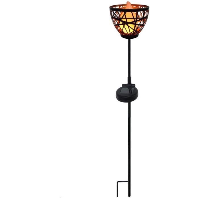 Torche solaire en métal a piquer - LUMISKY - BLOSSOM - H84.5 cm - LED blanc chaud LUMISKY