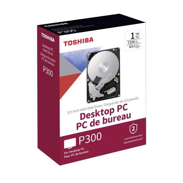 TOSHIBA - Disque dur Interne - P300 - 1To - 7 200 tr/min - 3.5 Boite Retail (HDWD110EZSTA) TOSHIBA