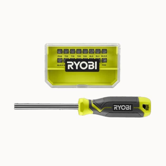 Tournevis et coffret d’embouts - RYOBI - 17 pcs