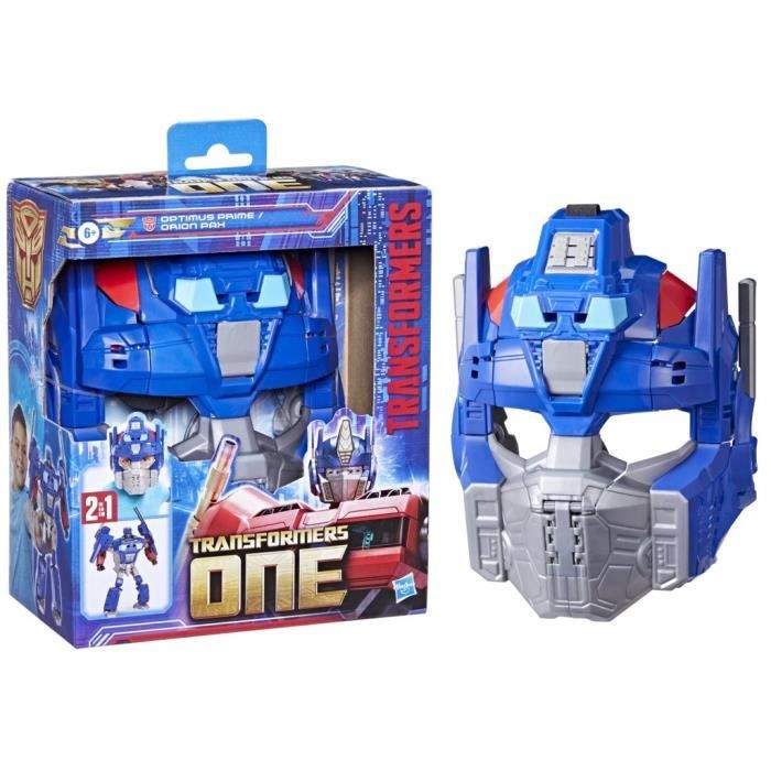 Transformers One figurine 2-en-1 Optimus Prime (Orion Pax) de 25 cm se convertit en masque jouets interactifs