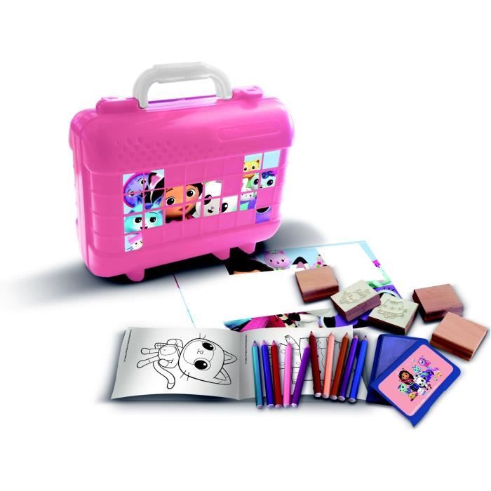 Travel Set - MULTIPRINT - 42117 - 5 tampons Gabby et la Maison magique 10 crayons