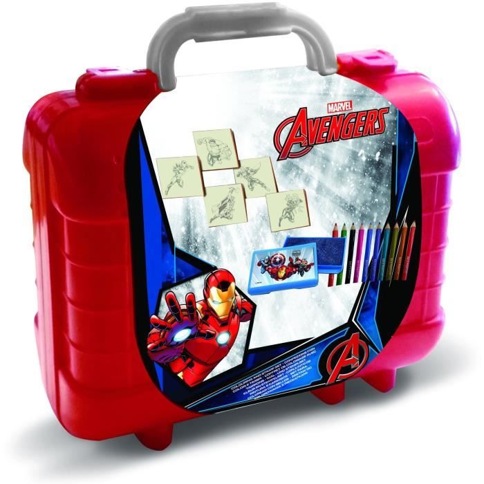 Travel Set - MULTIPRINT - 42153 - 5 tampons Ironman 10 crayons