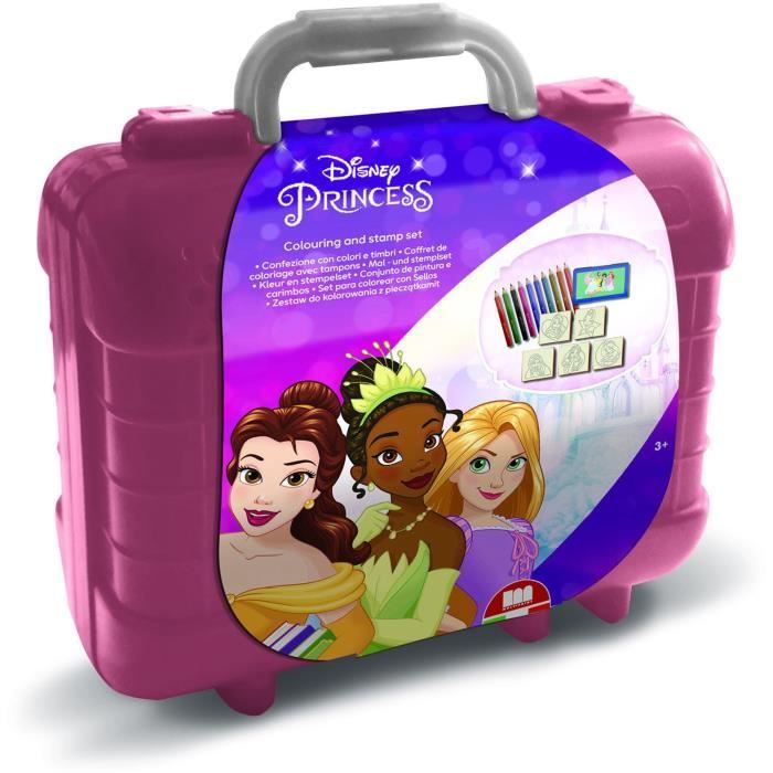 Travel Set - MULTIPRINT - 42660 - 5 tampons Princesses Disney 10 crayons