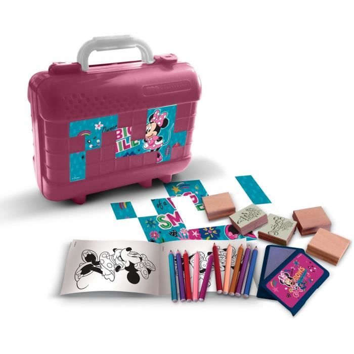 Travel Set - MULTIPRINT - 42866 - 5 tampons Minnie 10 crayons