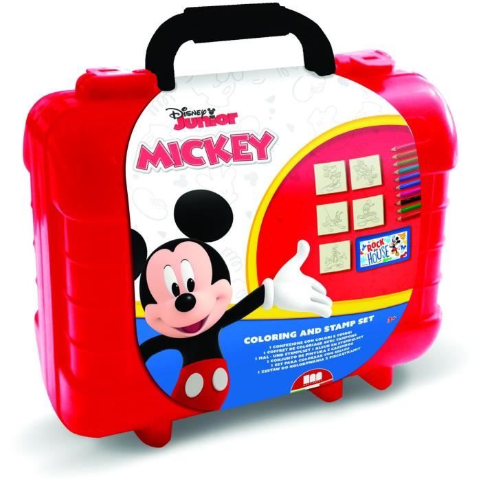 Travel Set - MULTIPRINT - 42945 - 5 tampons Mickey 10 crayons