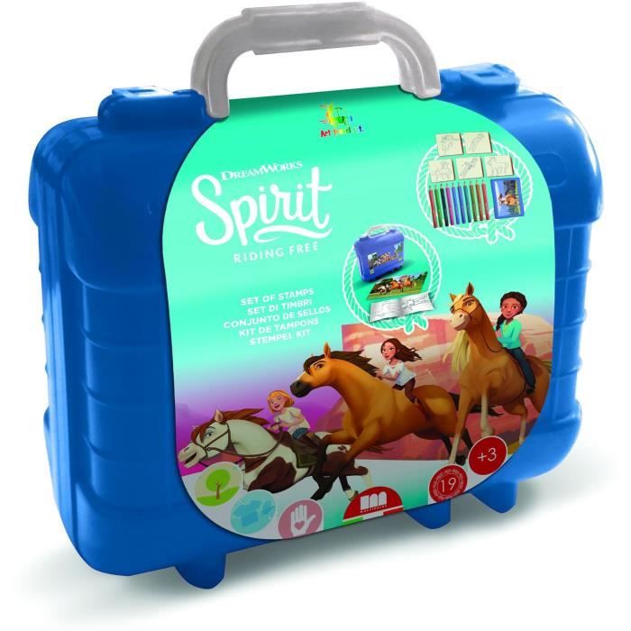 Travel Set - MULTIPRINT - 42984 - 5 tampons Spirit 10 crayons