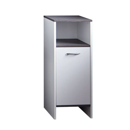 trendteam smart living Armoire de toilette avec beaucoup d’espace d’rangement Blanc/Argent fumée 32 x 82 x 99 cm