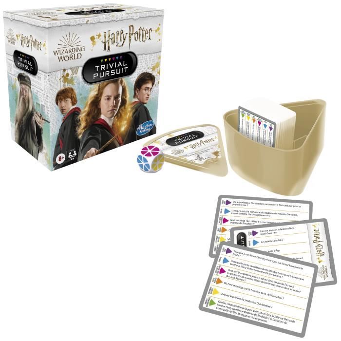 Trivial Pursuit Harry Potter Jeu de société de questions-réponses compact 600 questions Hasbro Gaming Wizarding