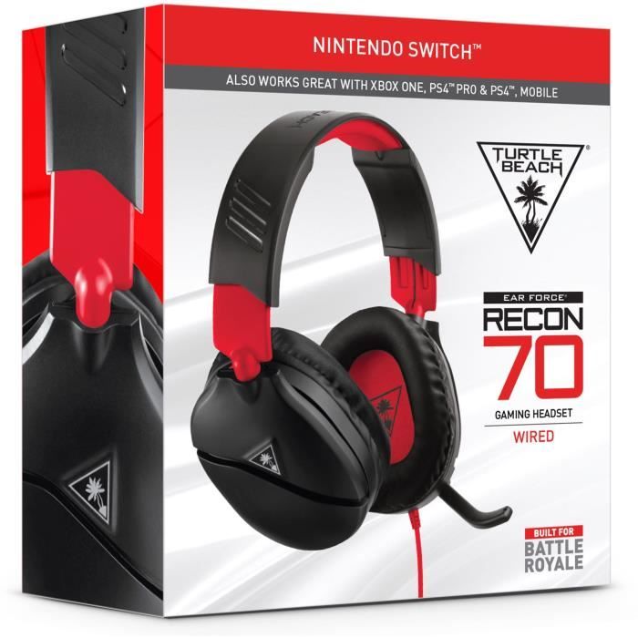 TURTLE BEACH Casque Gaming Recon 70N pour Nintendo Switch (compatible PS4 PS4 Pro Nintendo Switch Appareil mobiles)