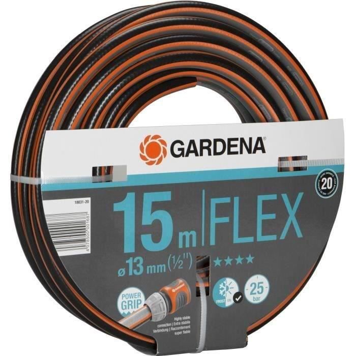 Tuyau d'arrosage Comfort FLEX - GARDENA - 15m - Ø13mm - Anti-noeud et indéformable - Garantie 20 ans GARDENA