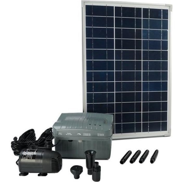 Ubbink Kit SolarMax 1000 et panneau solaire batterie et pompe 1351182 403740 UBBINK