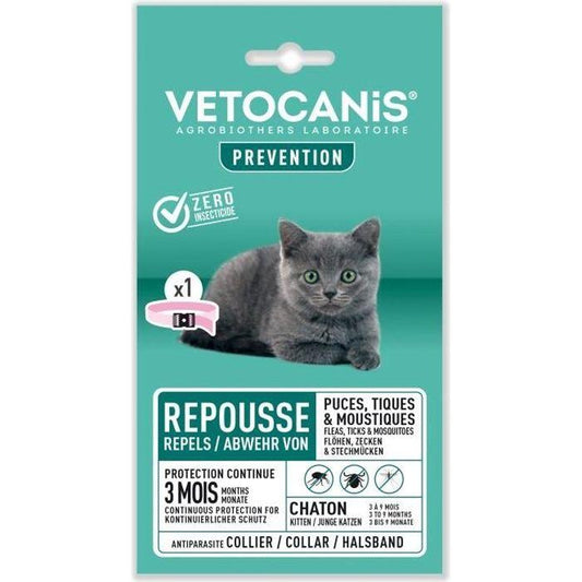 VETOCANIS Collier Anti-Puces et Anti-tiques Chaton VETOCANIS