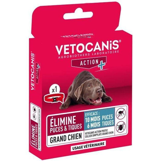 VETOCANIS Collier Anti-Puces et Anti-Tiques pour Grand Chien, longue durée VETOCANIS