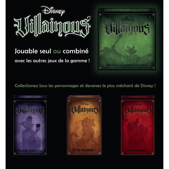 Villainous Disney Jeu de stratégie famille immersif et diabolique 2 a 6 joueurs Des 10 ans Ravensburger