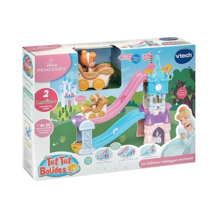 VTECH TUT TUT BOLIDES DISNEY PRINCESSES - CHÂTEAU - TOBOGGAN ENCHANTÉ ( + LE CARROSSE MARIAGE ENCHANTÉ DE CENDRILLON)