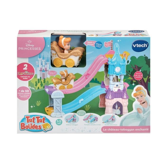 VTECH TUT TUT BOLIDES DISNEY PRINCESSES - CHÂTEAU - TOBOGGAN ENCHANTÉ ( + LE CARROSSE MARIAGE ENCHANTÉ DE CENDRILLON)