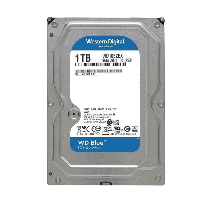 WD Blue - Disque dur Interne - 1To - 7200 tr/min - 3.5 (WD10EZEX) WESTERN DIGITAL