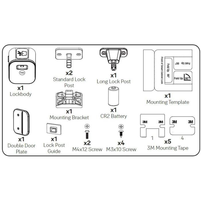 Yale Serrure d-39armoire intelligente - 05-SCL1-0-00-50-11