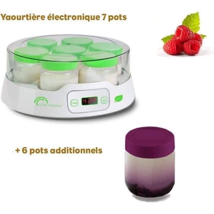 Yaourtiere - LITTLE BALANCE - Digital - 7 pots + 6 pots additionnels