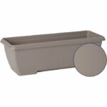 Jardinera - GARDEN ID Teramo - Taupe 60 cm - Durabilidad - Reserva de agua integrada - Reciclado y 100% reciclable - Volumen para plantas - immagine 2