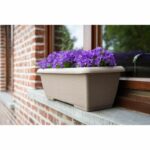 Jardinera - GARDEN ID Teramo - Taupe 60 cm - Durabilidad - Reserva de agua integrada - Reciclado y 100% reciclable - Volumen para plantas - immagine 3