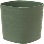 Vaso con riserva d'acqua - GARDEN ID Respect - Verderame 20 x 20 cm - 100% rifiuti domestici - 100% riciclabile - Superficie strutturata.